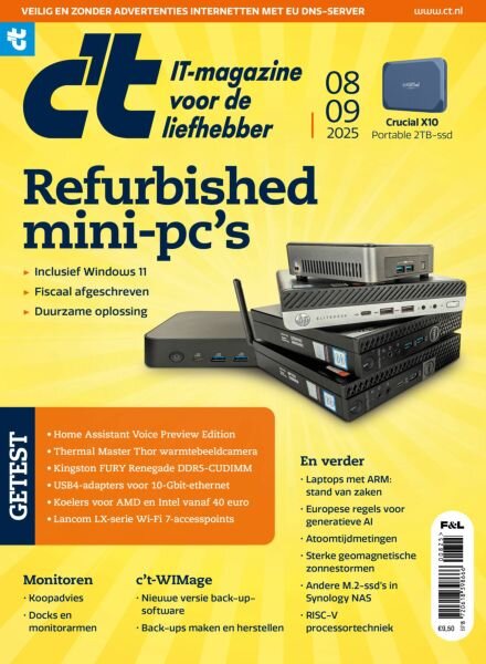 c’t Magazine Netherlands – Augustus September 2025 Cover