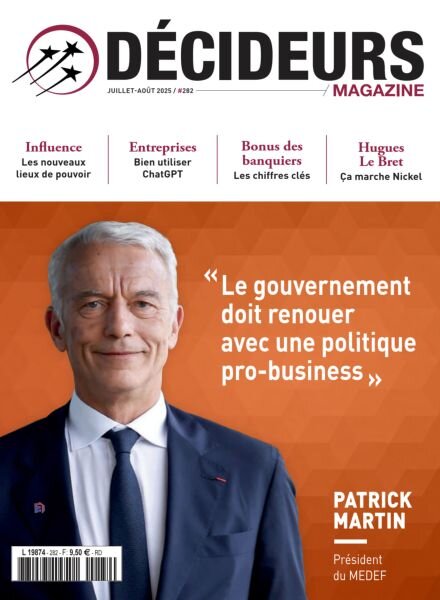 Decideurs Magazine – Juillet-Aout 2025 Cover