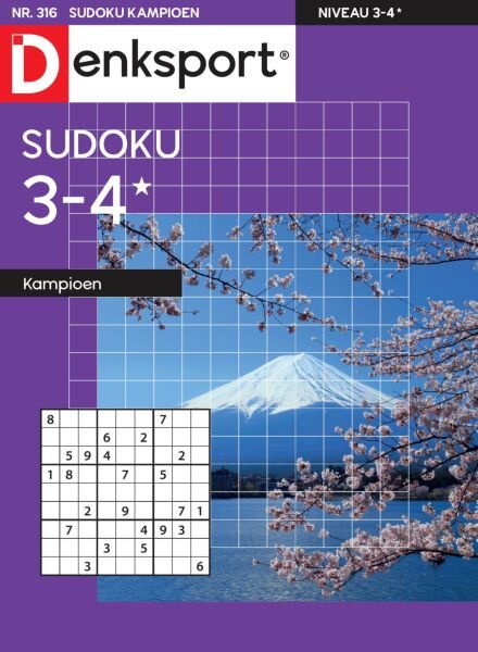 Denksport Sudoku 3-4 kampioen – 17 Juli 2025 Cover