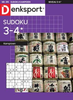 Denksport Sudoku 3-4 kampioen – 26 Juni 2025