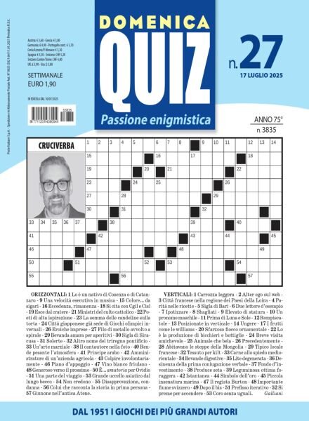 Domenica Quiz – 17 Luglio 2025 Cover