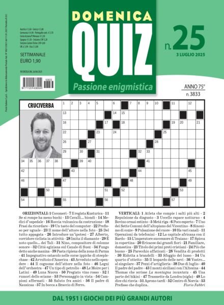 Domenica Quiz – 3 Luglio 2025 Cover