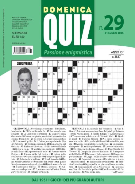 Domenica Quiz – 31 Luglio 2025 Cover