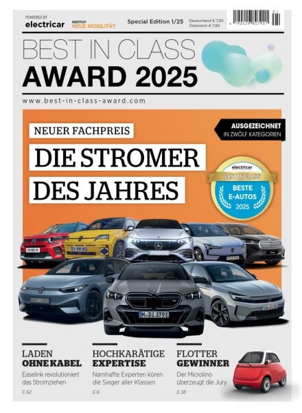 electricar Magazin Best in Class – Nr 1 2025 Cover