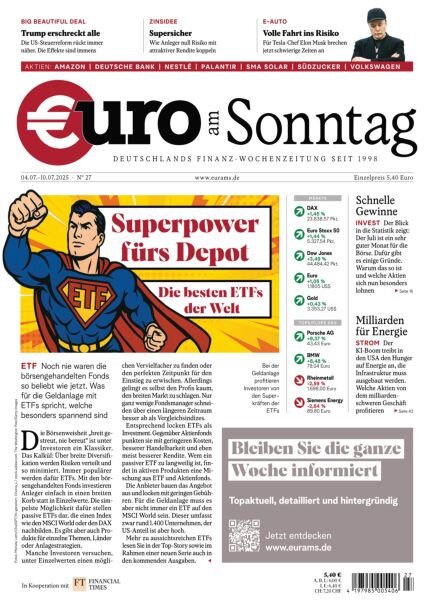Euro am Sonntag – 4 Juli 2025 Cover