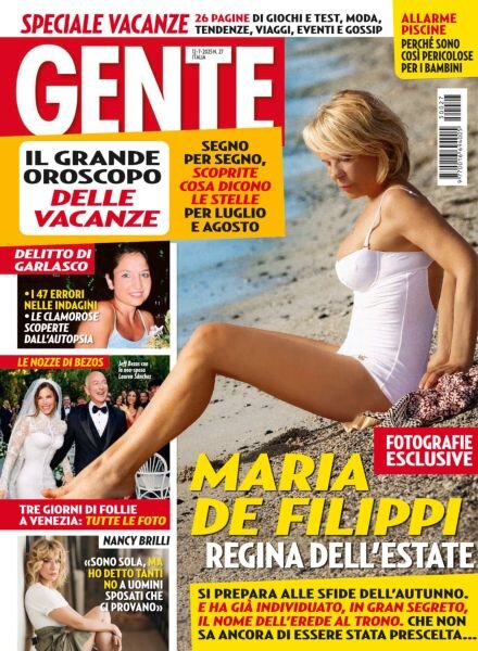 Gente Italia – 12 Luglio 2025 Cover