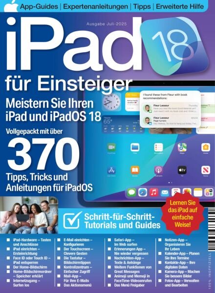 iPad fur Einsteiger – Juli 2025 Cover