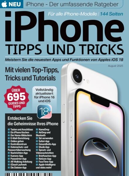 iPhone Guides Tipps und Tricks – August 2025 Cover
