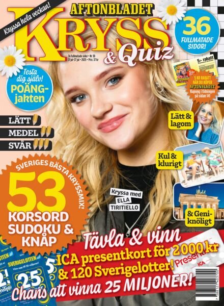 Kryss & Quiz – 21 Juli 2025 Cover