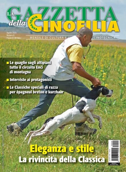 La Gazzetta Della Cinofilia Venatoria – Agosto 2025 Cover