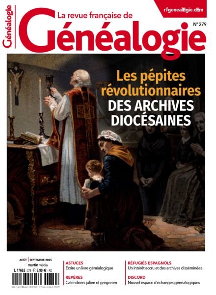 La Revue francaise de Genealogie – Aout-Septembre 2025 Cover