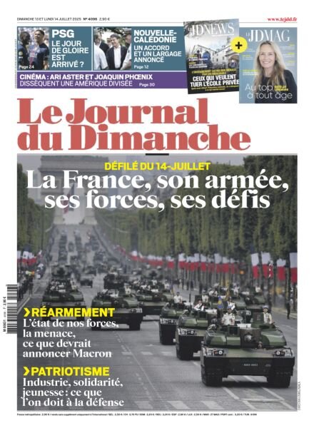 Le Journal du dimanche – 13 Juillet 2025 Cover