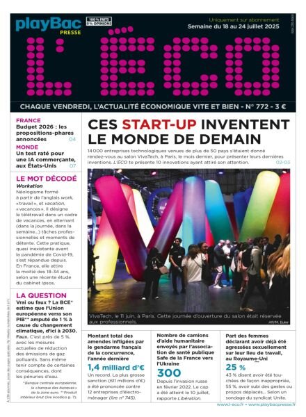 L’eCO – 18 Juillet 2025 Cover