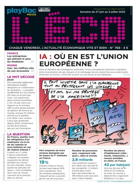 L’eCO – 27 Juin 2025 Cover