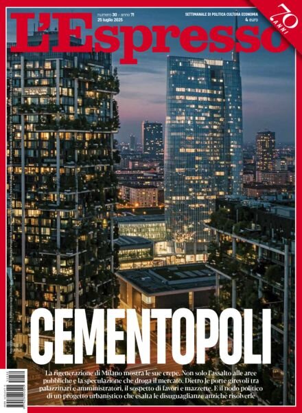 L’Espresso – 25 Luglio 2025 Cover