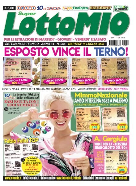 Lottomio del Giovedi – 15 Luglio 2025 Cover