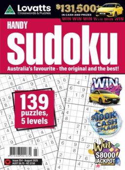 Lovatts Handy Sudoku – August 2025