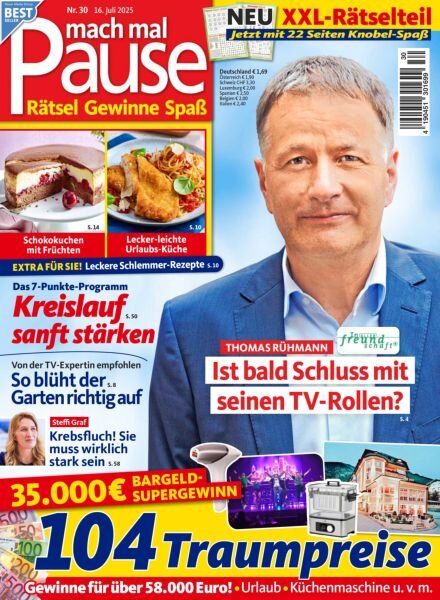 Mach mal Pause – 15 Juli 2025 Cover