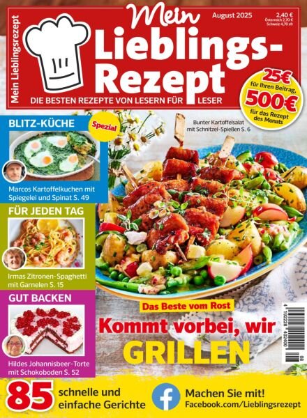 Mein Lieblingsrezept – August 2025 Cover