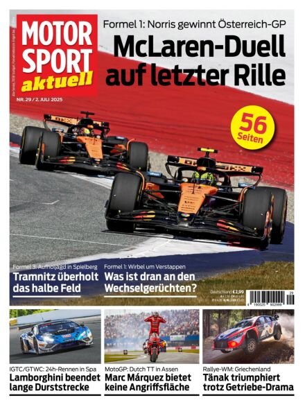 Motorsport aktuell – 1 Juli 2025 Cover