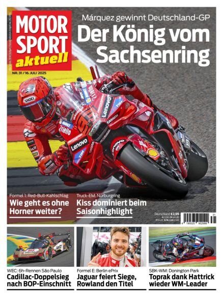 Motorsport aktuell – 15 Juli 2025 Cover