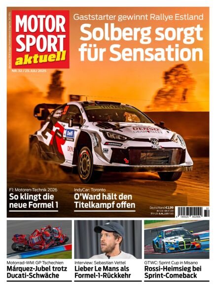 Motorsport aktuell – 22 Juli 2025 Cover