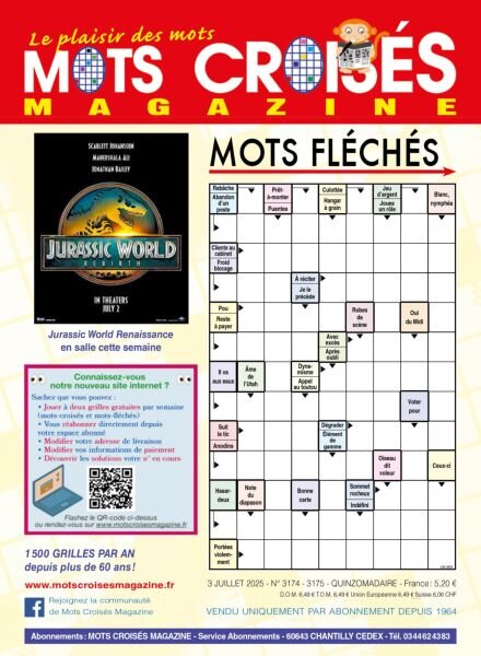 Mots Croises Magazine – 16 Juillet 2025 Cover