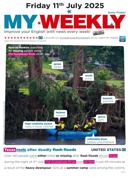 My Weekly fr – 11 Juillet 2025 Cover