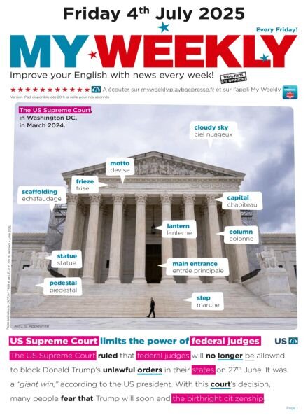 My Weekly fr – 4 Juillet 2025 Cover