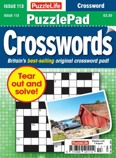 PuzzleLife PuzzlePad Crosswords – July 2025 Cover