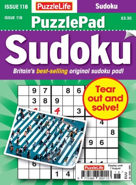 PuzzleLife PuzzlePad Sudoku – July 2025 Cover