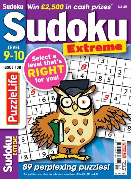 PuzzleLife Sudoku Extreme – July 2025 Cover