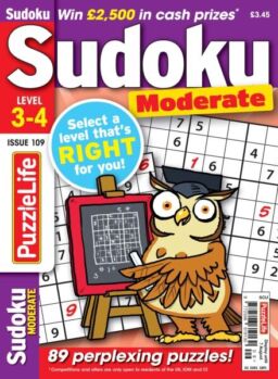 PuzzleLife Sudoku Moderate – July 2025