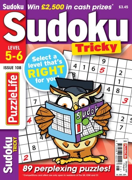 PuzzleLife Sudoku Tricky – July 2025 Cover