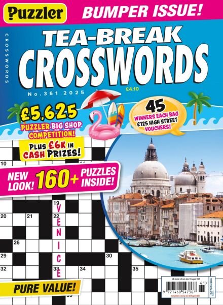 Puzzler Tea-Break Crosswords – Issue 361 2025 Cover