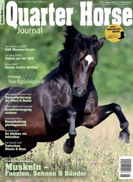 Quarter Horse Journal – August 2025 Cover