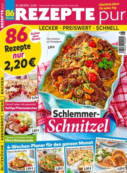 Rezepte pur – August 2025 Cover
