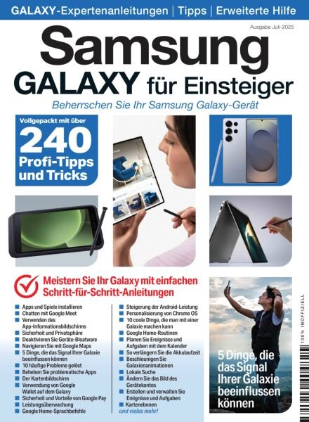 Samsung Galaxy fur Einsteiger – Juli 2025 Cover