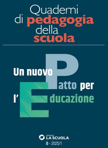 Scuola e Didattica – Quaderni di pedagogia della scuola – Numero 8 2025 Cover
