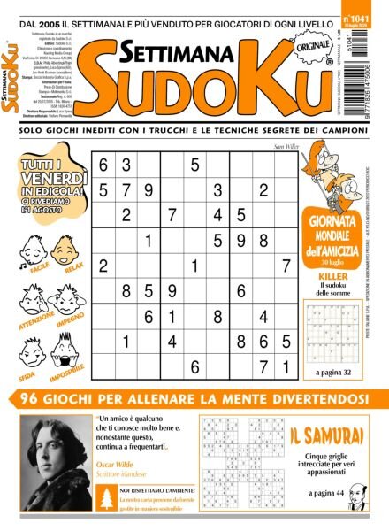 Settimana Sudoku – 25 Luglio 2025 Cover