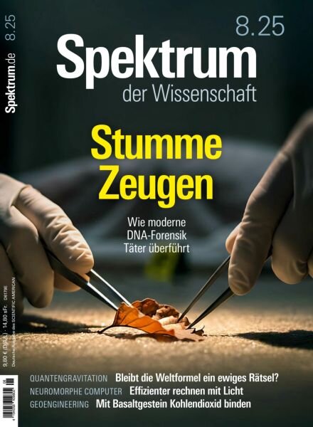 Spektrum der Wissenschaft – August 2025 Cover