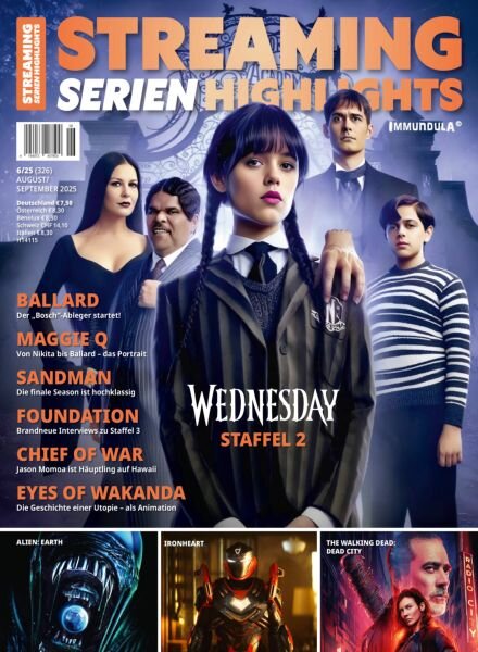Streaming Serien Highlights – August-September 2025 Cover