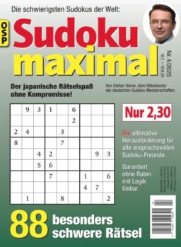 Sudoku Maximal – N 4 2025