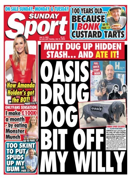 Sunday Sport – 13 July 2025 Cover