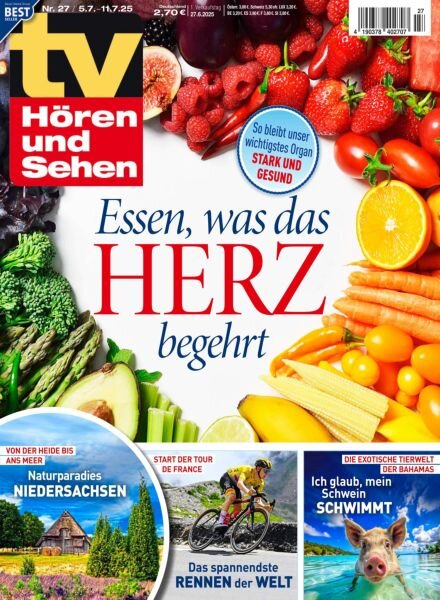 TV Horen und Sehen – 27 Juni 2025 Cover