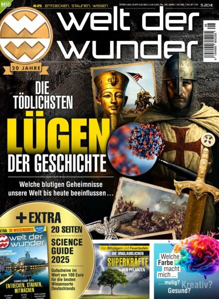 Welt der Wunder – August 2025 Cover