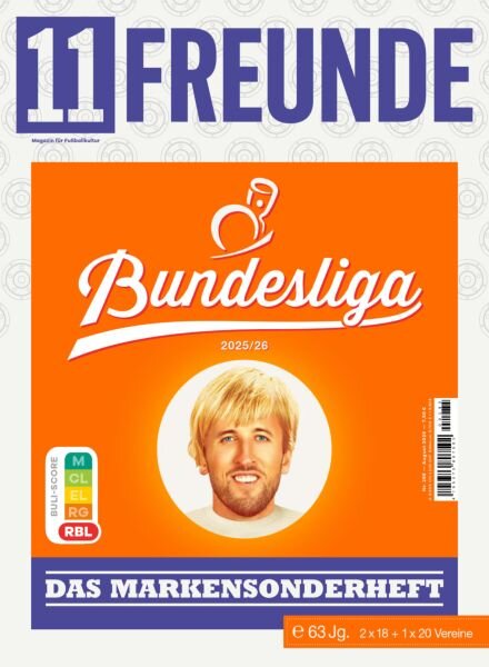 11 Freunde – August 2025 Cover