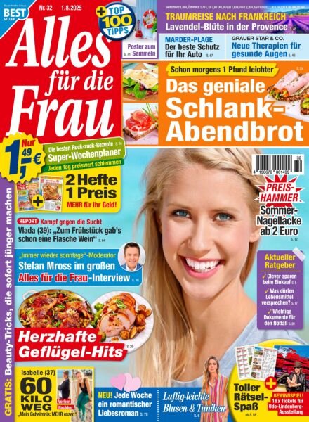 Alles fur die Frau – 1 August 2025 Cover