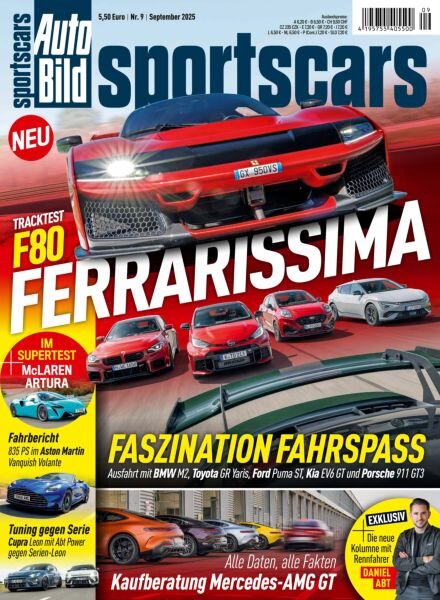 Auto Bild Sportscars – September 2025 Cover