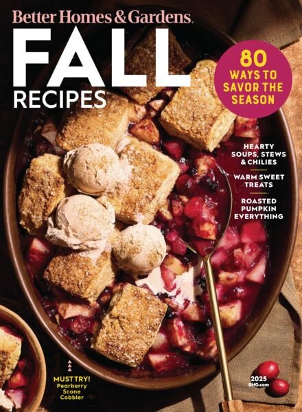 Better Homes & Gardens USA – Fall Recipes 2025 Cover